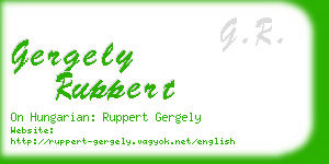 gergely ruppert business card